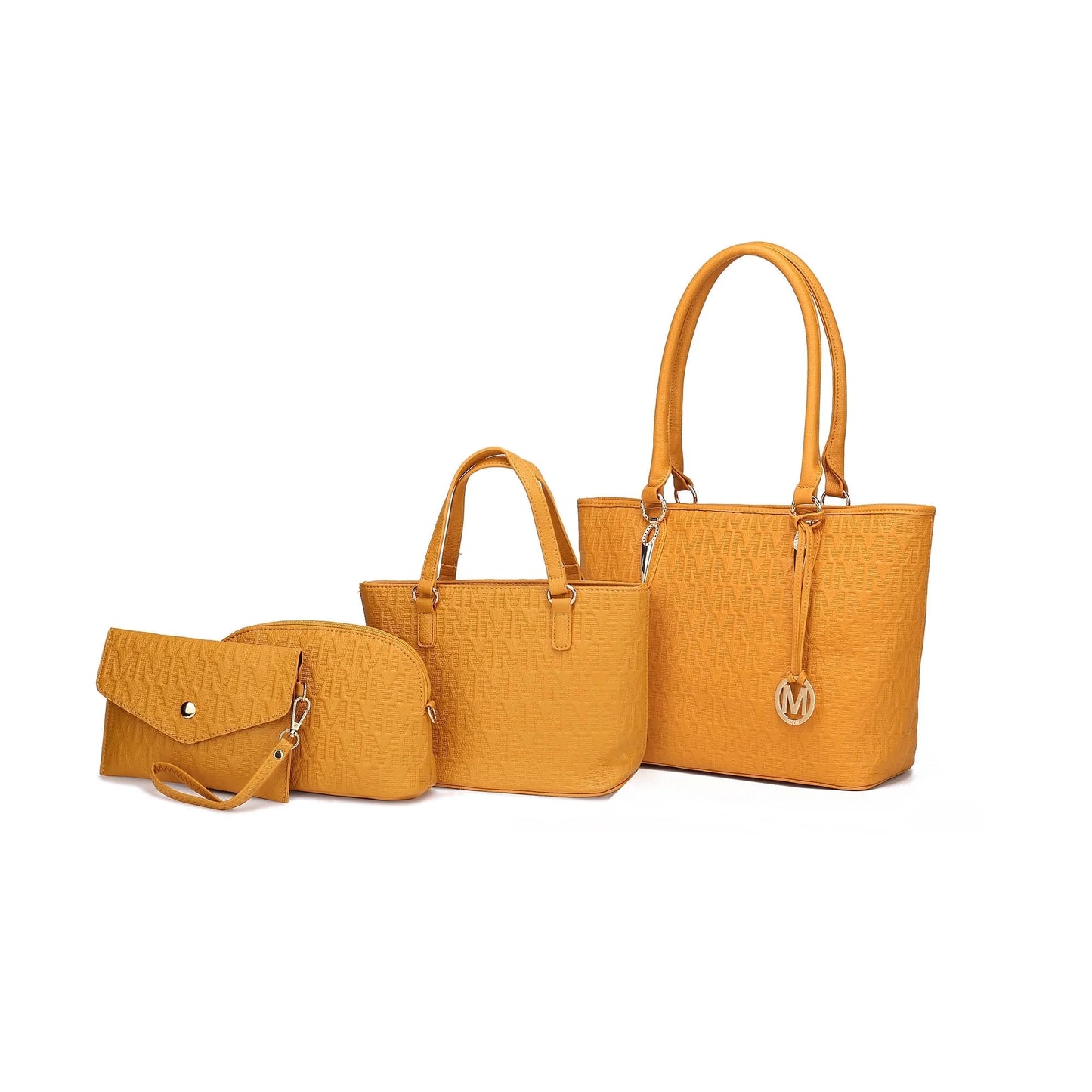 Alexy Women'S Tote Bag, Small Tote Bag, Pouch Purse & Wristlet Wallet Bag 4 Pcs Handbag Set by Mia K - Beige