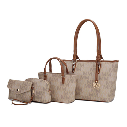 Arya Women'S Tote Bag, Small Tote Handbag, Pouch Purse & Wristlet Wallet, Signature Handbag 4 Pcs Set by Mia K