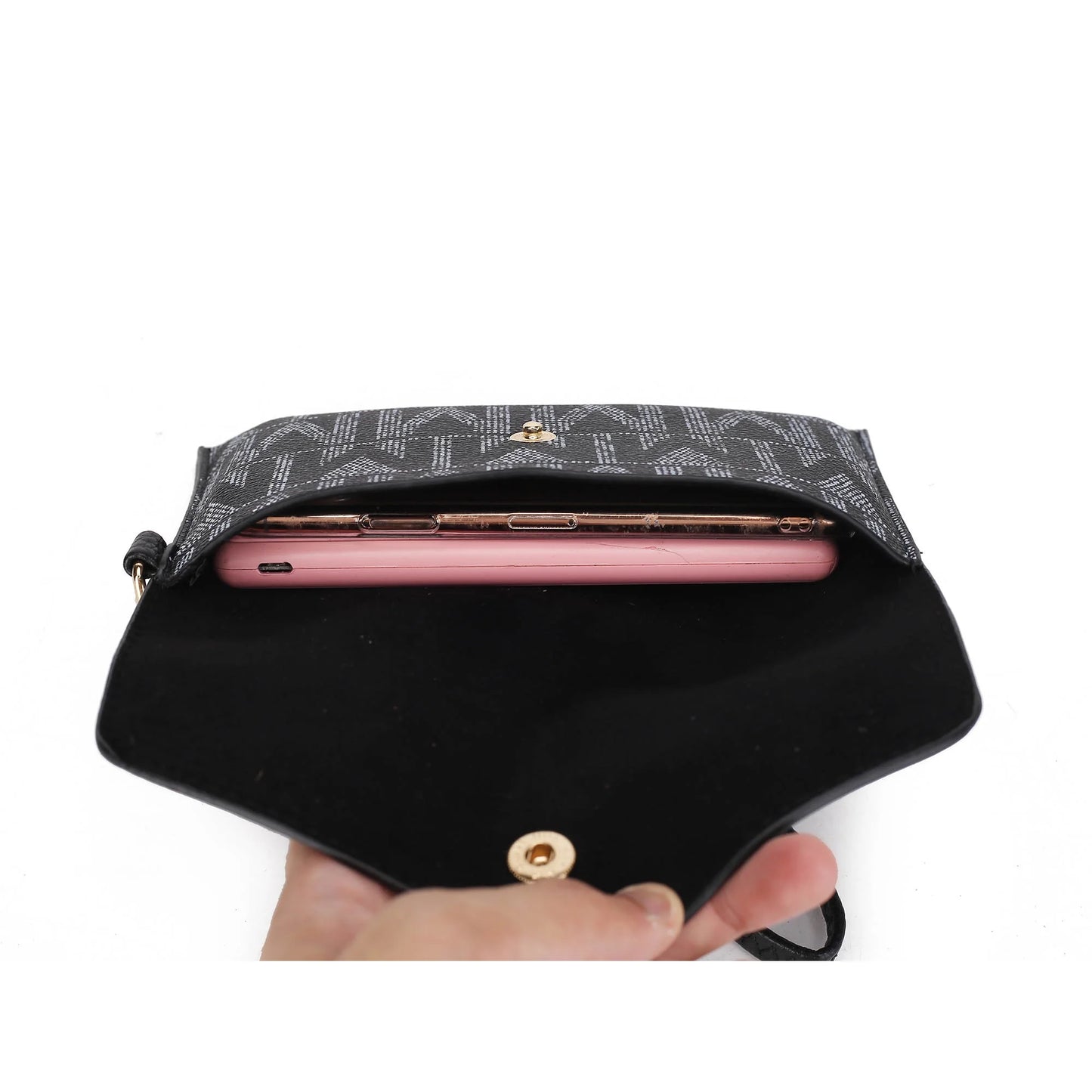 by Mia K. Marimar Women'S Tote Bag with Pouch and Wristlet, Signature 4 Piece Set - Dark Purple